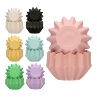 Capsules pour cupcakes Bloom de couleurs variées - Funcakes - 48 unités