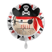 Ballon d'anniversaire pirate de 43 cm - Premioloon