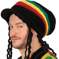 Chapeau de rasta coloré avec visière