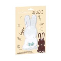 Moule de lapin 3D pour chocolat de 17,7 x 8 x 2,9 cm - Scrapcooking