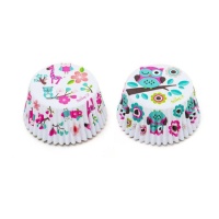 Capsules pour cupcakes avec hiboux - Decora - 36 unités