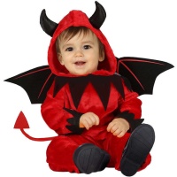 Costume de diable avec ailes noires pour bébé