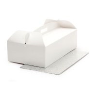 Boîte de 36 x 21 x 12 cm pour gâteau rectangulaire avec base