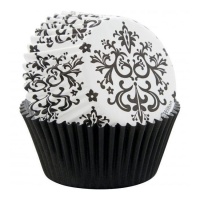 Cupsules pour cupcakes motif damas de 5 cm - Wilton - 75 unités