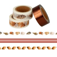 Washi tape de feuilles d'automne de 5 m - 3 unités