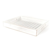 Plateau blanc de 34 x 23 cm