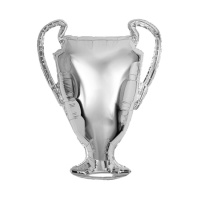 Ballon silhouette XL de coupe de Champions argent de 84 cm