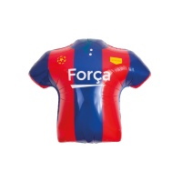 Ballon t-shirt de football rouge et bleu de 68 cm