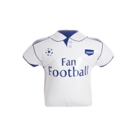 Ballon en forme de maillot de football blanc de 68 cm