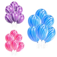 Ballons en latex marbrés de 30 cm - 5 unités