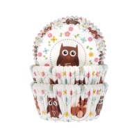 Capsules pour cupcakes hiboux - House of Marie - 50 unités