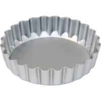 Moule rond en aluminium avec fond amovible de 10 x 10 x 2,5 cm - PME