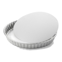 Moule rond en aluminium avec fond amovible de 22 x 22 x 4 cm - Vieira