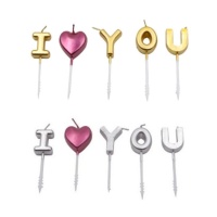 Bougies I love you - Pastkolor - 5 unités