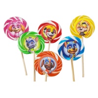 Sucettes rondes en bonbon de la Pat' Patrouille - 50 gr - 24 unités