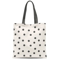 Sac en tissu blanc à pois