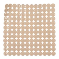 Tapis de douche antidérapant 54 x 54 cm en brique beige