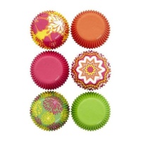 Coupelles pour cupcakes au design floral et couleurs assorties de 5 cm - Wilton - 150 unités