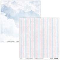 Papier de scrapbooking Elodie rose et bleu - Mintay papers - 1 feuille