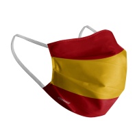 Masque hygiénique réutilisable avec le drapeau de l'Espagne pour adulte