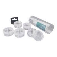 Tube porte-bocaux transparent avec 5 bocaux de 15 ml - Artis Decor