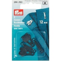 Agrafes pour pantalons et jupes de 12 mm noir - Prym - 2 unités