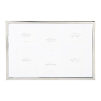 Cadre multifoto Silver fin pour 6 photos de 10 x 15 cm - DCasa