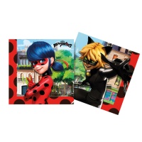 Serviettes Ladybug en action compostables de 16,5 x 16,5 cm - 20 unités