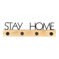 Porte-manteau Stay Home avec 4 crochets - Dcasa