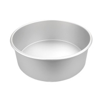 Moule rond en aluminium de 25 x 25 x 7,5 cm - Decora