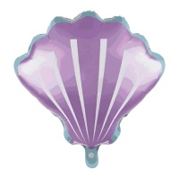 Ballon silhouette coquillage violet de 51 cm