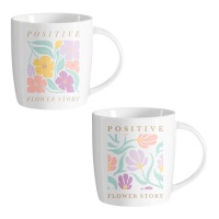 Tasse de 350 ml Positive floral - 1 unité