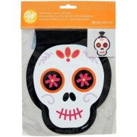 Sac pour bonbons du Jour des morts de 22 x 15,5 cm - Wilton - 15 unités