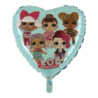 Ballon LOL Surprise couleur aigue-marine de 46 cm - Grabo