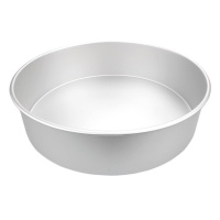 Moule rond en aluminium de 35 x 35 x 7,5 cm - Decora