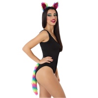 Ensemble chaton multicolore - 2 pièces