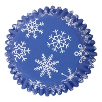 Capsules pour cupcakes flocons de neige - PME - 30 unités