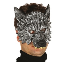 Masque de loup demi-visage