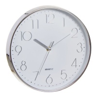 Horloge murale chromée de 30 cm - DCasa