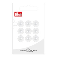 Boutons blancs de 1,4 cm avec deux trous - Prym - 9 unités