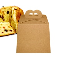 Boîte 17,5 x 17,5 x 16 cm pour Panettone kraft - 5 pcs.