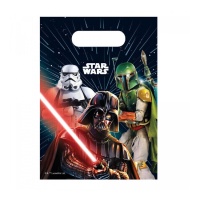 Sacs en plastique Star Wars Galaxy de 22 x 16 cm - 6 unités