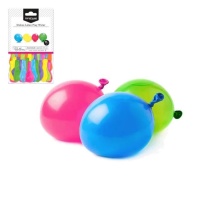 Ballons à eau multicolores assortis de 10 cm - 100 unités