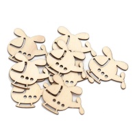 Figurines en bois d'hélicoptère de 5 cm - 8 unités