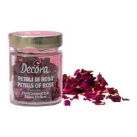 Fleurs comestibles naturelles pétales de rose 4 g - Decora