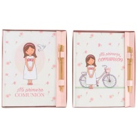 Carnet avec stylo pour Première Communion fille - 1 unité