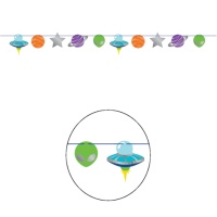 Guirlande de l'Espace avec Ovnis de 2,20 m