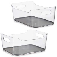 Organisateur de salle de bain de 24,5 x 17 x 10,5 cm avec poignées