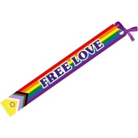 Bande de Free Love arc-en-ciel de 150 x 10 cm