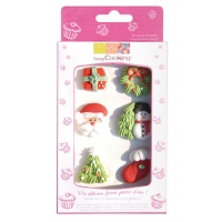 Figurines de sucre de Noël assortis - Scrapcooking - 6 unités